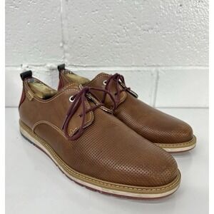 Pikolinos Berna Brown Leather Low Lace Round Toe Oxford Shoes Men's 44 US 10.5